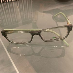 New rectangle black & green Lacoste glasses frames